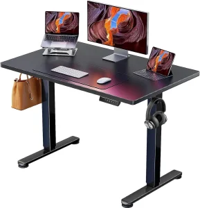OTKATY Electric Height Adjustable Standing Desk – Ergonomic Sit Stand Desk with Memory Presets for Gaming & Home Office